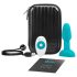 b-Vibe Rimming - vibrador anal con bolitas giratorias (turquesa)