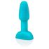 b-Vibe Rimming - vibrador anal turquesa con esferas giratorias
