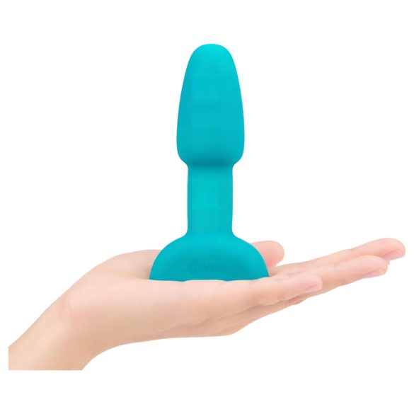 b-Vibe - vibrador anal con bolas giratorias - silicona turquesa