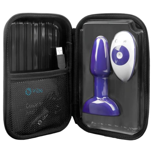 b-Vibe Rimming - Vibrador anal con perlitas giratorias (lila)