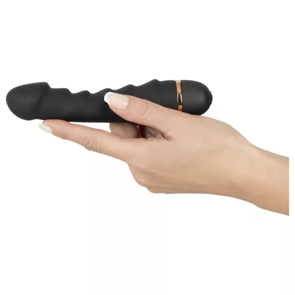 You2Toys - Vibrador flexible con texturas - silicona negra
