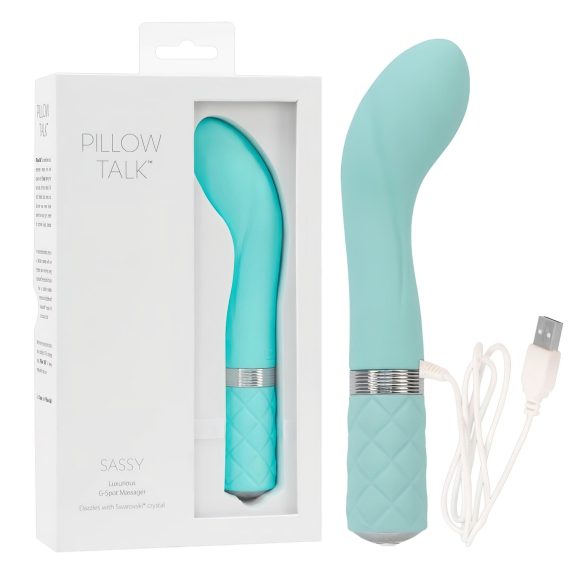 Pillow Talk Sassy - vibrador punto G con batería (turquesa)