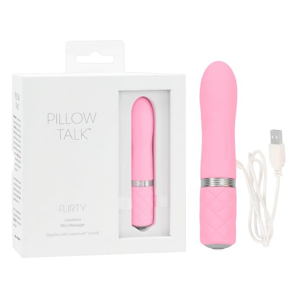 Pillow Talk Flirty - vibrador recargable en barra (rosa)