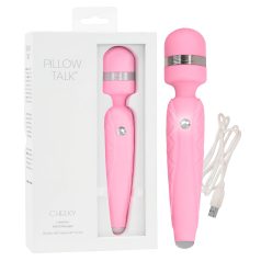   Pillow Talk Cheeky Wand - vibrador masajeador recargable (rosa)