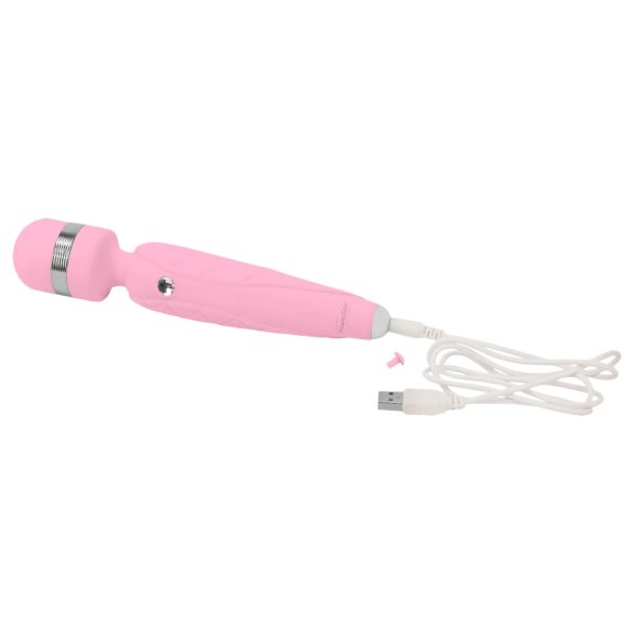Pillow Talk Cheeky Wand - vibrador masajeador recargable (rosa)