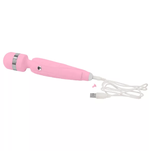 Pillow Talk Cheeky Wand - vibrador masajeador recargable (rosa)