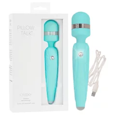   Pillow Talk Cheeky Wand - varita vibradora recargable - silicona turquesa