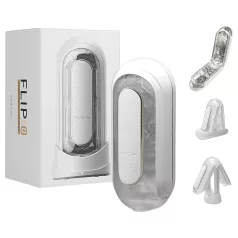 TENGA Flip Zero - masturbador vibrador masculino - blanco