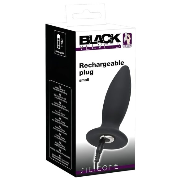 Black Velvets - vibrador anal recargable para principiantes - pequeño negro