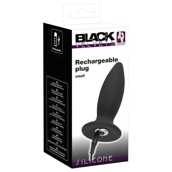 Black Velvets - vibrador anal recargable para principiantes - pequeño negro