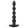 Black Velvet - Vibrador anal recargable de 5 cuentas (negro)