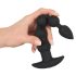 Black Velvet - Vibrador anal recargable de 5 cuentas (negro)