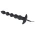 Black Velvet - Vibrador anal recargable de 5 cuentas (negro)