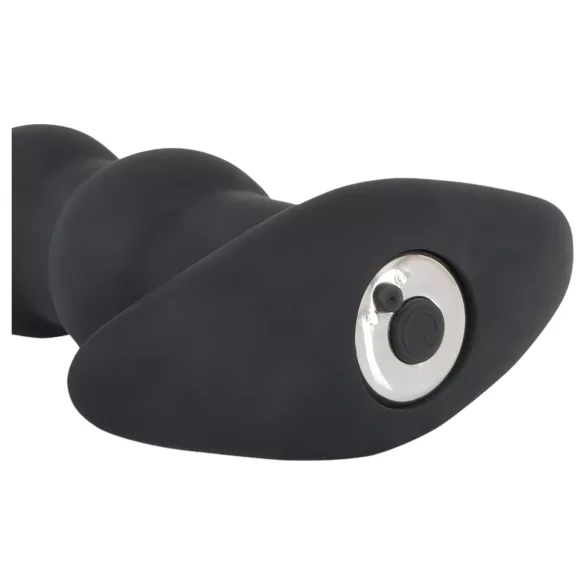 Black Velvets - vibrador anal recargable 5 bolas silicona negro