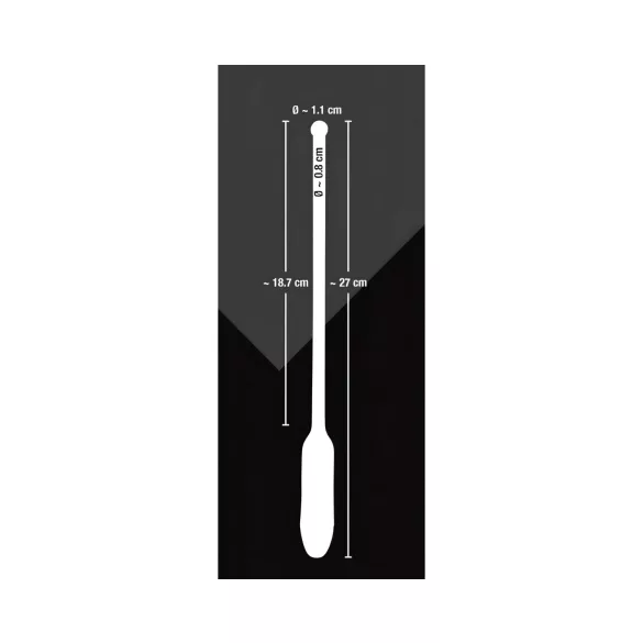 You2Toys - dilatador uretral vibrador - silicona negra 8-11 mm