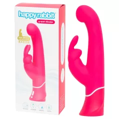   Happyrabbit - Vibrador punto G y clítoris - resistente al agua - silicona rosa