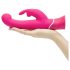 Happyrabbit G-spot - vibrador rosa resistente al agua con estimulador de clítoris