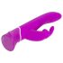 Happyrabbit Curve - vibrador resistente al agua con estimulador de clítoris (lila)