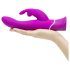 Happyrabbit Curve - vibrador resistente al agua con estimulador de clítoris (lila)
