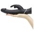Happyrabbit Realista - vibrador impermeable con estimulador de clítoris