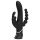 Happyrabbit Triple - vibrador doble conejito (negro)
