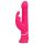 Happyrabbit Thrusting - Vibrador recargable con movimiento y estimulador (rosa)