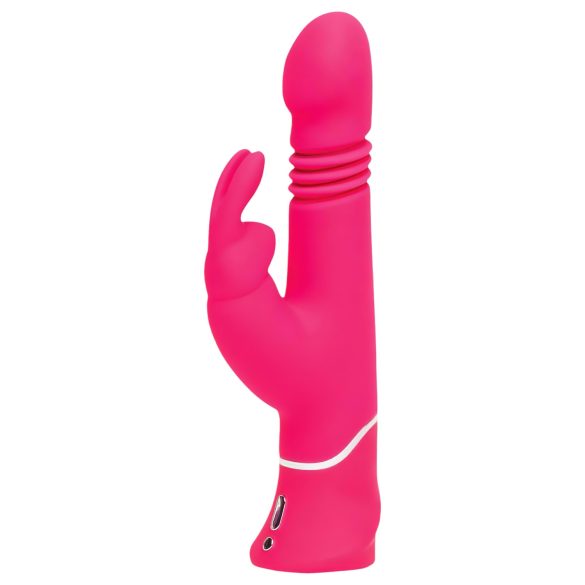 Happyrabbit Thrusting - Vibrador recargable con movimiento y estimulador (rosa)