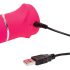 Happyrabbit Thrusting - Vibrador recargable con movimiento y estimulador (rosa)