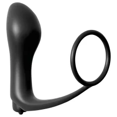   Pipedream - Analfantasy - vibrador anal de dedo con anillo para el pene (negro)