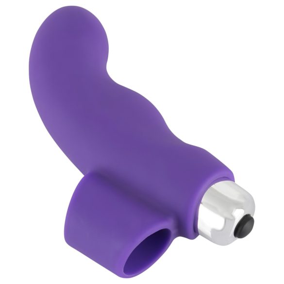 SMILE Finger - vibrador de dedo ondulado de silicona (lila)