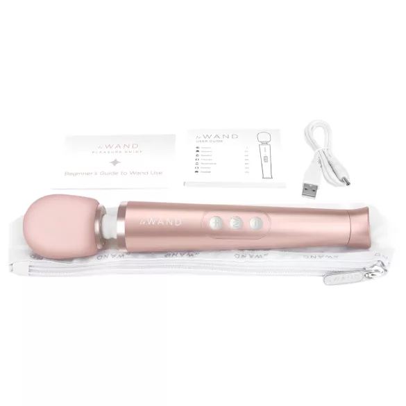 Le Wand Petite - vibrador masajeador exclusivo - color rosa dorado