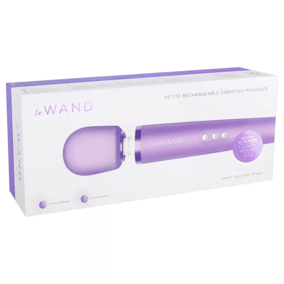 Le Wand Petite - masajeador recargable vibrador compacto silicona lila