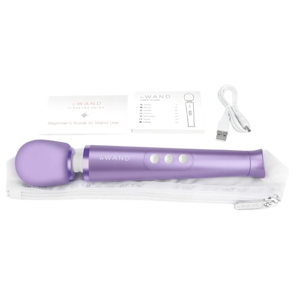 Le Wand Petite - masajeador recargable vibrador compacto silicona lila