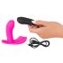 Sonrisa Panty - vibrador rosa inalámbrico y recargable para llevar puesto