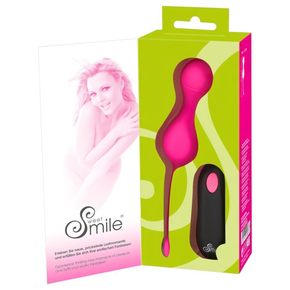 SMILE - huevo vibrador recargable con control remoto - silicona rosa