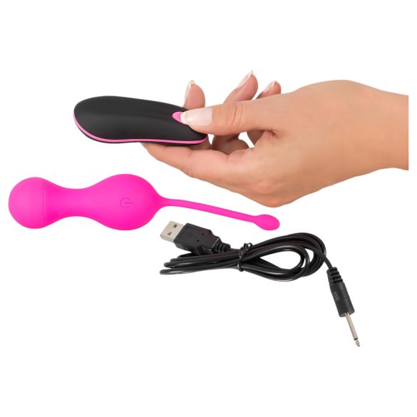 SMILE - huevo vibrador recargable con control remoto - silicona rosa