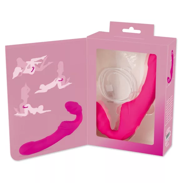 You2Toys - Double2Teaser - vibrador con arnés sin correas (rosa)