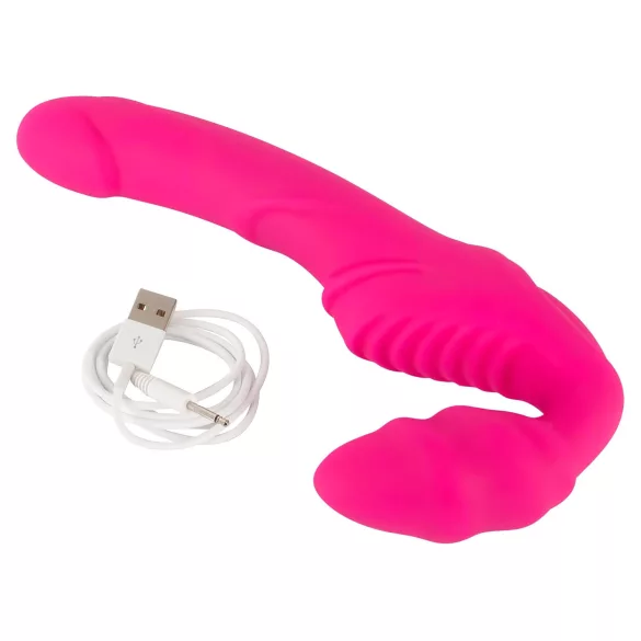 You2Toys - Double2Teaser - vibrador con arnés sin correas (rosa)