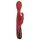 Vibrador G-spot rojo: empuja, rota y calienta.