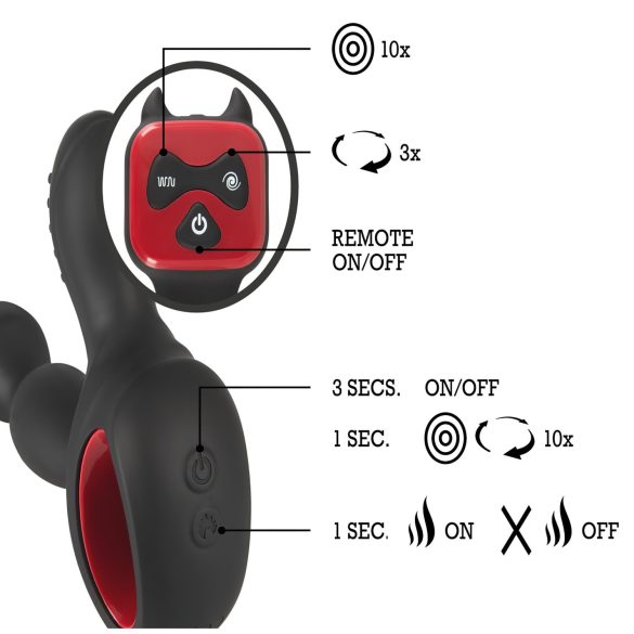 You2Toys - masajeador prostático rotativo y calefactable - silicona negra