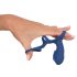 SMILE Couple - anillo vibrador recargable (azul)