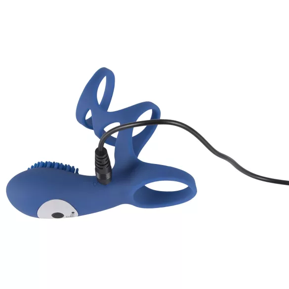 SMILE Couple - anillo vibrador para pene recargable - silicona azul