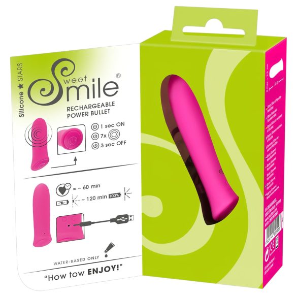 SMILE - mini vibrador recargable potente - color rosa