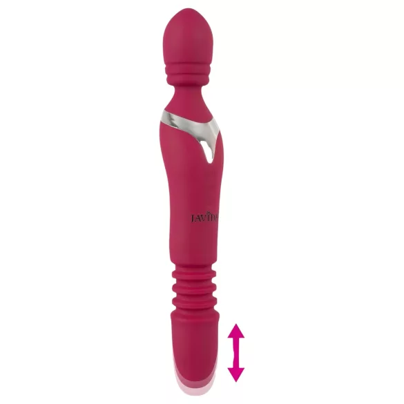 Javida Thrusting - vibrador masajeador 3 en 1 - silicona roja