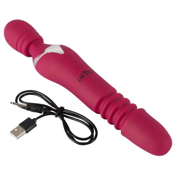 Javida Thrusting - vibrador masajeador 3 en 1 - silicona roja