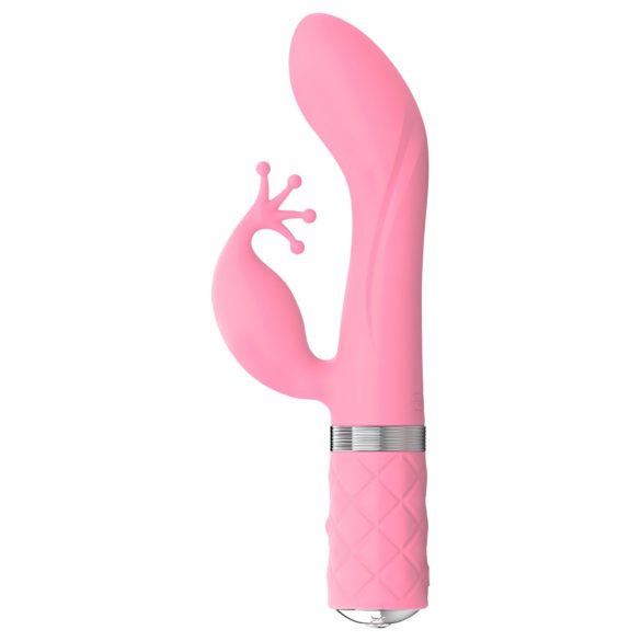 Pillow Talk Kinky - Vibrador recargable de punto G con 2 motores (rosa)