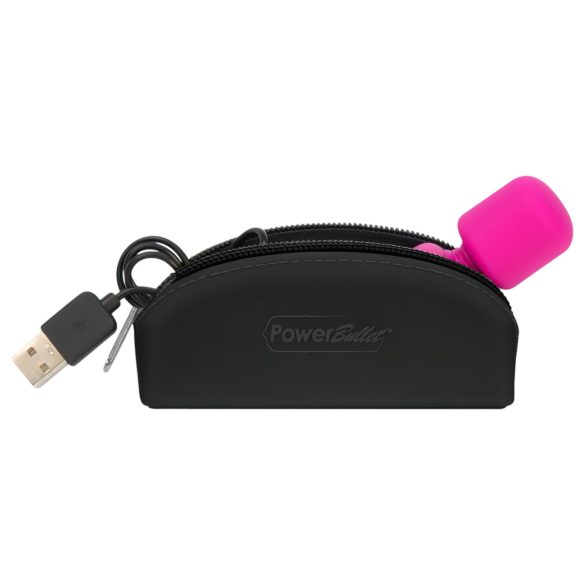 PalmPower - vibrador mini masajeador recargable - silicona rosa-negro