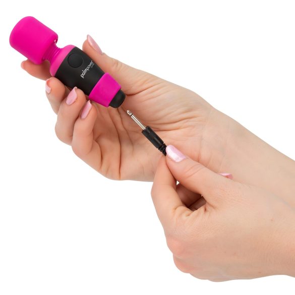 PalmPower - vibrador mini masajeador recargable - silicona rosa-negro