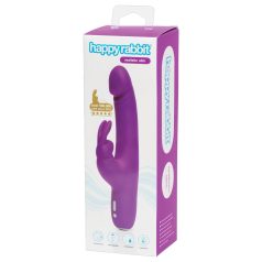  Happyrabbit Realista Delgado - Vibrador con Estimulador de Clítoris (Lila)