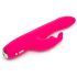 Happyrabbit Curve Slim - Vibrador resistente al agua con estimulador de clítoris (rosa)